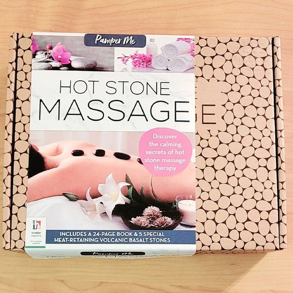 🆕️Pamper Me Hot Stone Massage Kit Volcanic Basalt Stones & Massage How to Guide - Picture 1 of 10